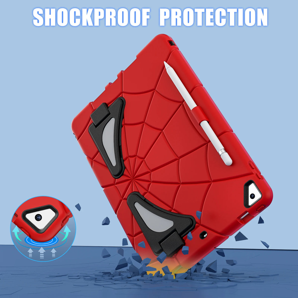 Rugged Shockproof iPad Case with Stand