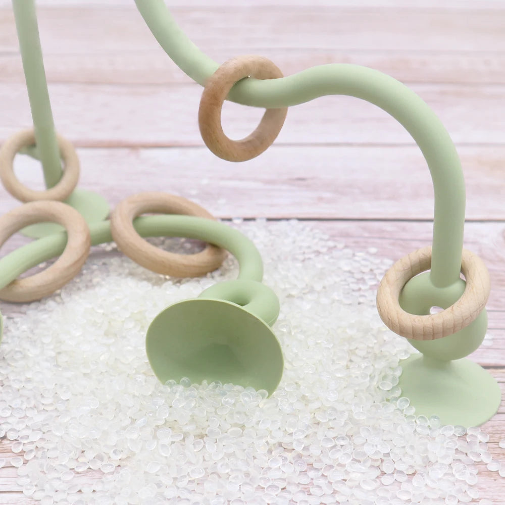 Wooden Ring Silicone Teether for Babies