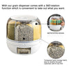 360° Rotating 6-Compartment Dry Food Dispenser