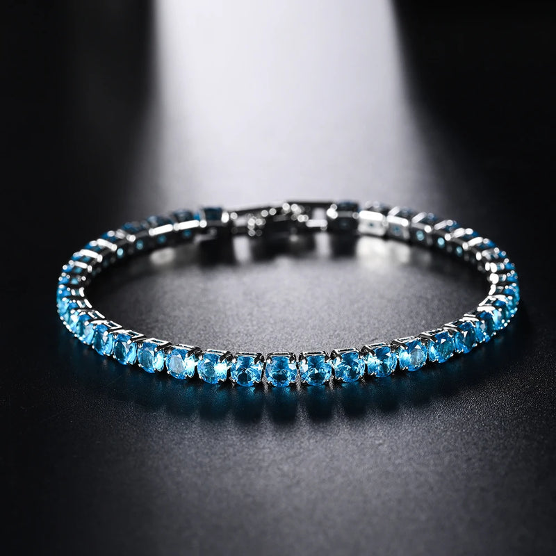 4mm Micro-Pavé Zircon Tennis Bracelet