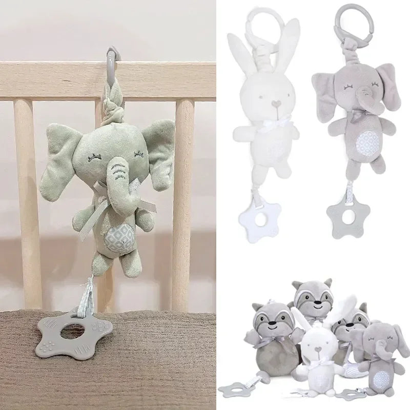 Soft Plush Rattle Toy for Baby Stroller & Crib