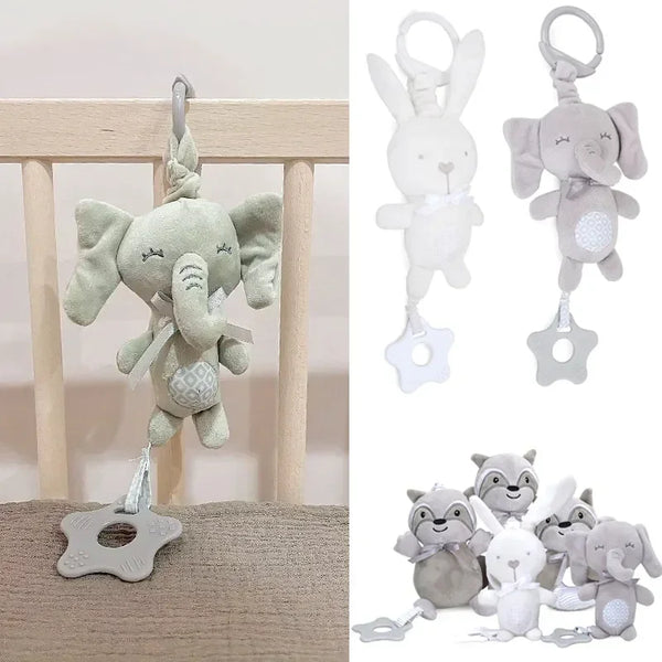 Soft Plush Rattle Toy for Baby Stroller & Crib