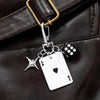 Retro Poker Dice Keychain Charm