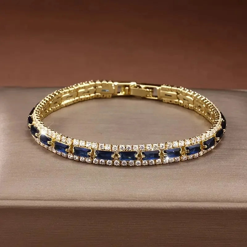 14K Gold Plated Tennis Bracelet with Cubic Zirconia