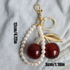 Cute Cherry Keychain with Sparkling Resin Charm