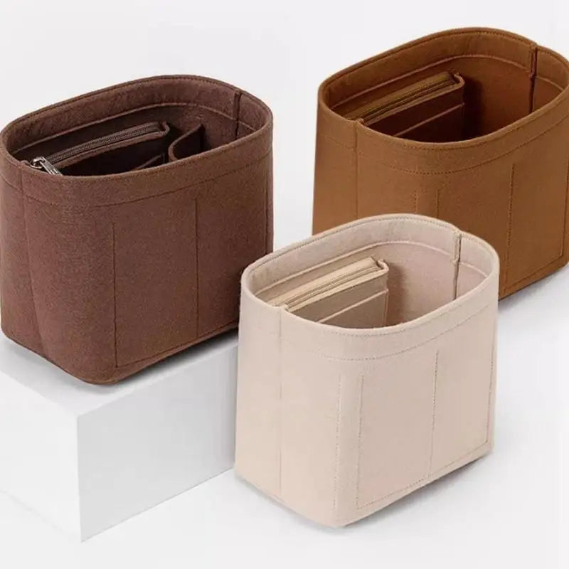 Filz-Handtaschen-Einsatz mit mehreren Fächern