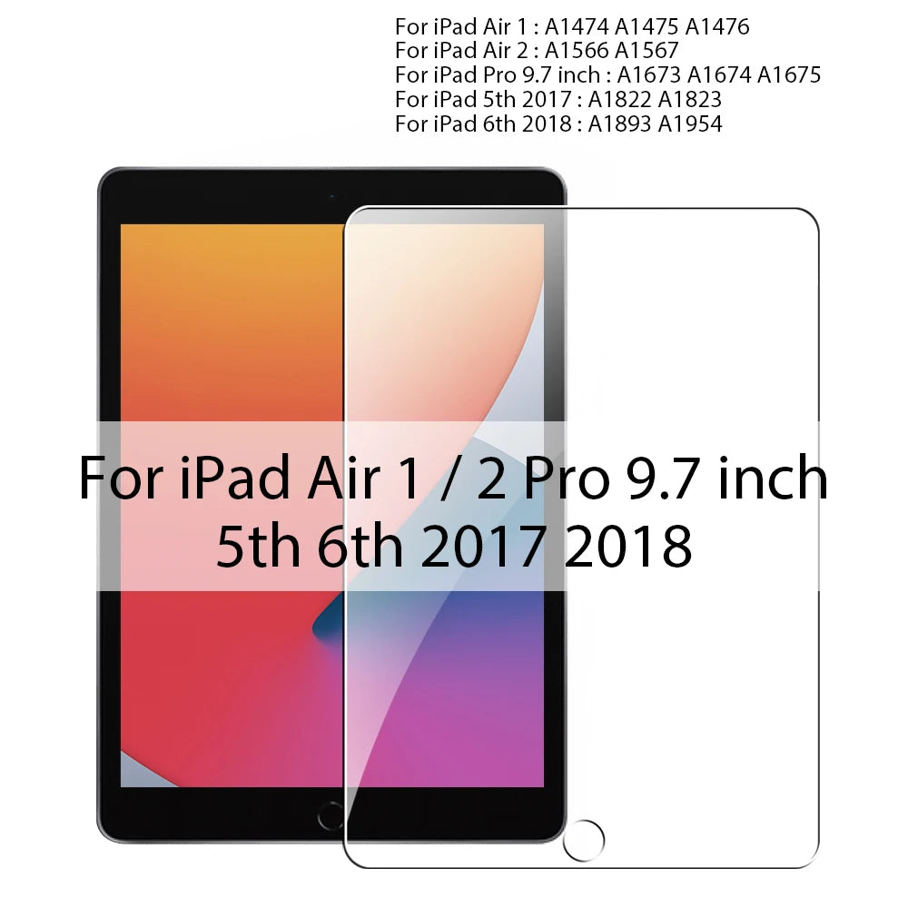 Ultra-Clear Tempered Glass Screen Protector for iPad