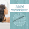 Double-Layer Waffle Shower Curtain with Built-in Snap Liner