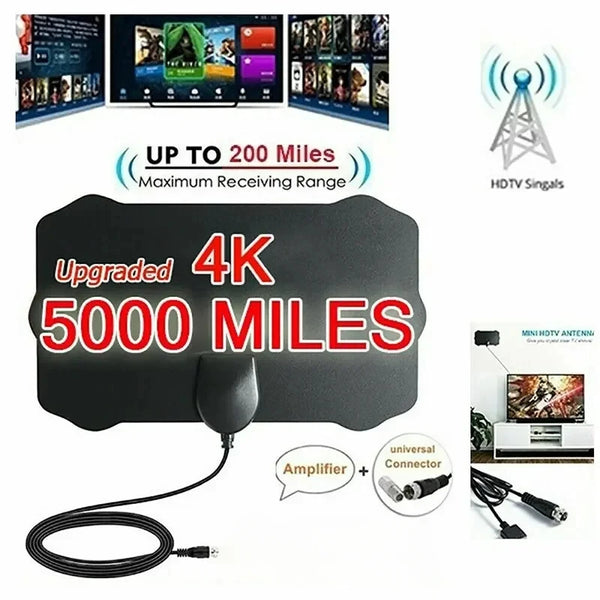 Indoor Digital HDTV Antenna with Signal Amplifier