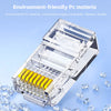 RJ45 Pass-Through Connectors with Gold-Plated Contacts