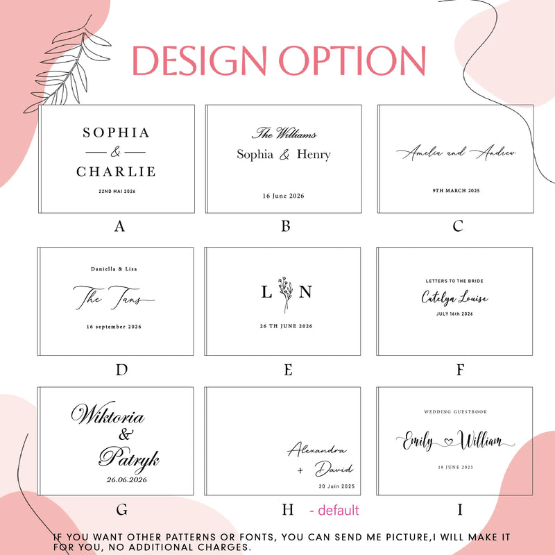 Libro de invitados de lino personalizado para bodas