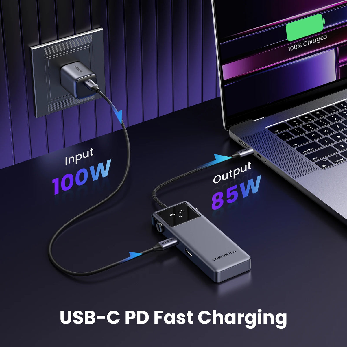 6-in-1 USB-C Hub with 4K HDMI, 10Gbps Data, and 100W Pass-Through Charging