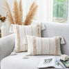 Boho Tufted Throw Pillow Cover with Tassels