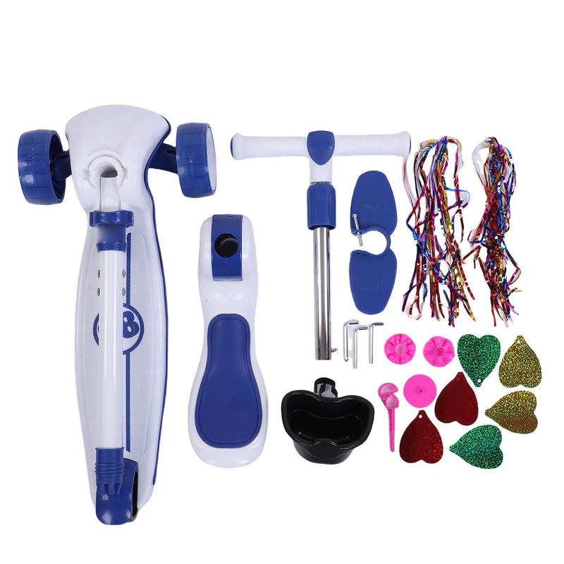 Kids 3-Wheel LED Light-Up Scooter with Adjustable Handlebar & Removable Seat
