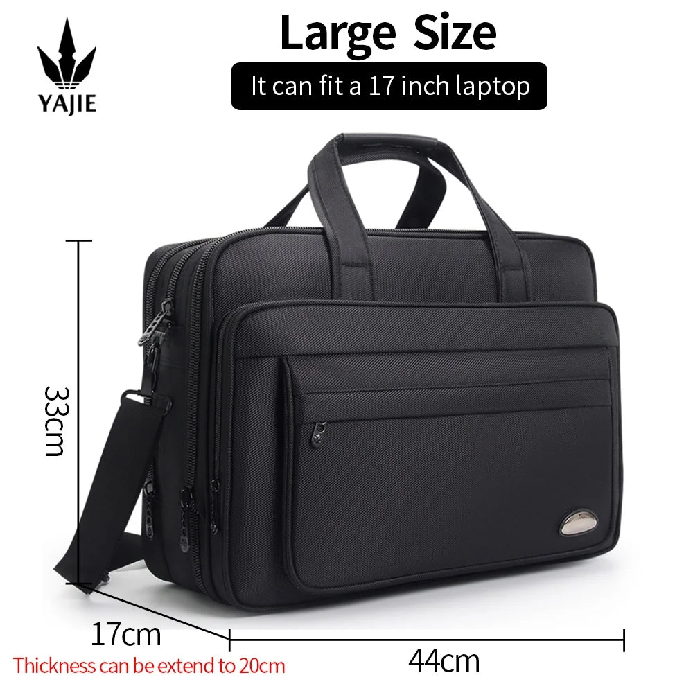 Durable Canvas Messenger Bag for Laptops Up to 19 Inches
