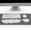 Cloud Wrist Rest Set with Floral Coaster and Non-Slip Base