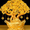 Golden Citrine Crystal Money Tree – Feng Shui Wealth Charm