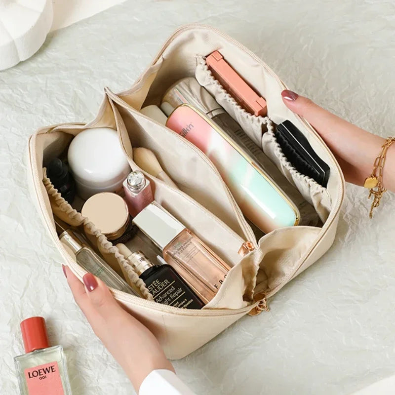Large Capacity PU Leather Cosmetic Travel Bag