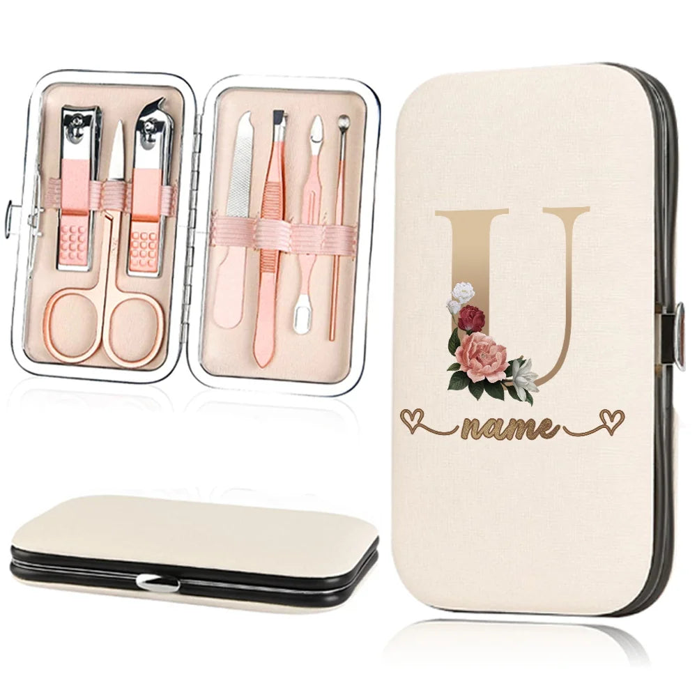 Portable Stainless Steel Manicure & Pedicure Set with Organizer Case