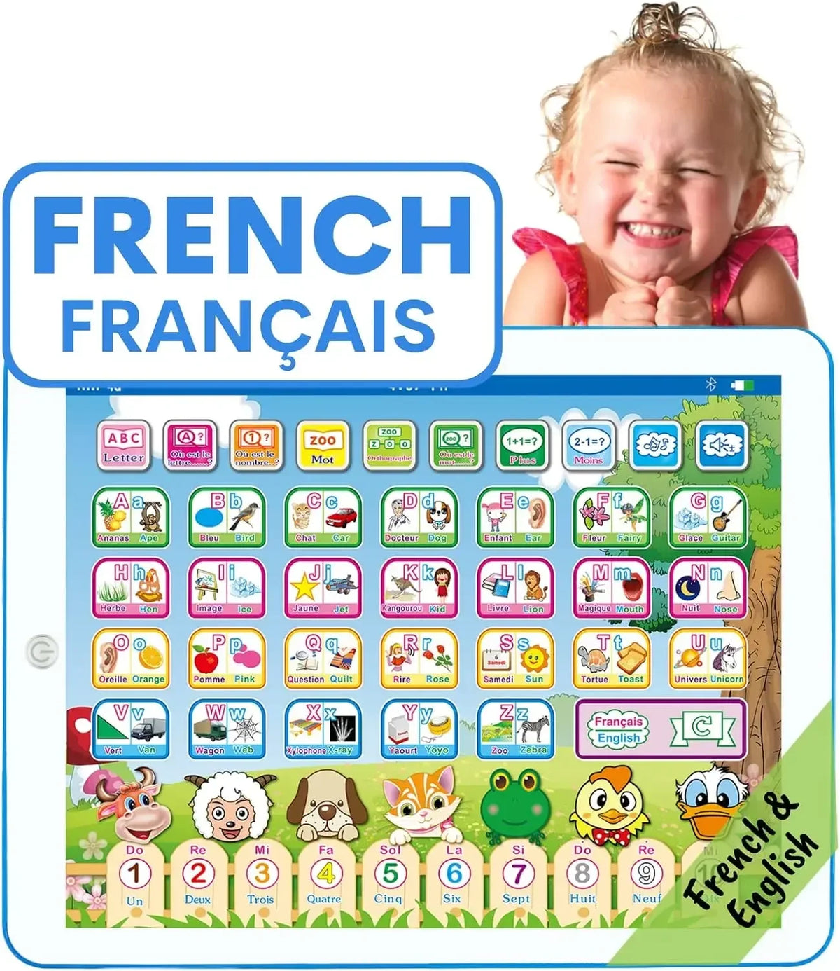 Bilingual French-English Learning Tablet for Kids