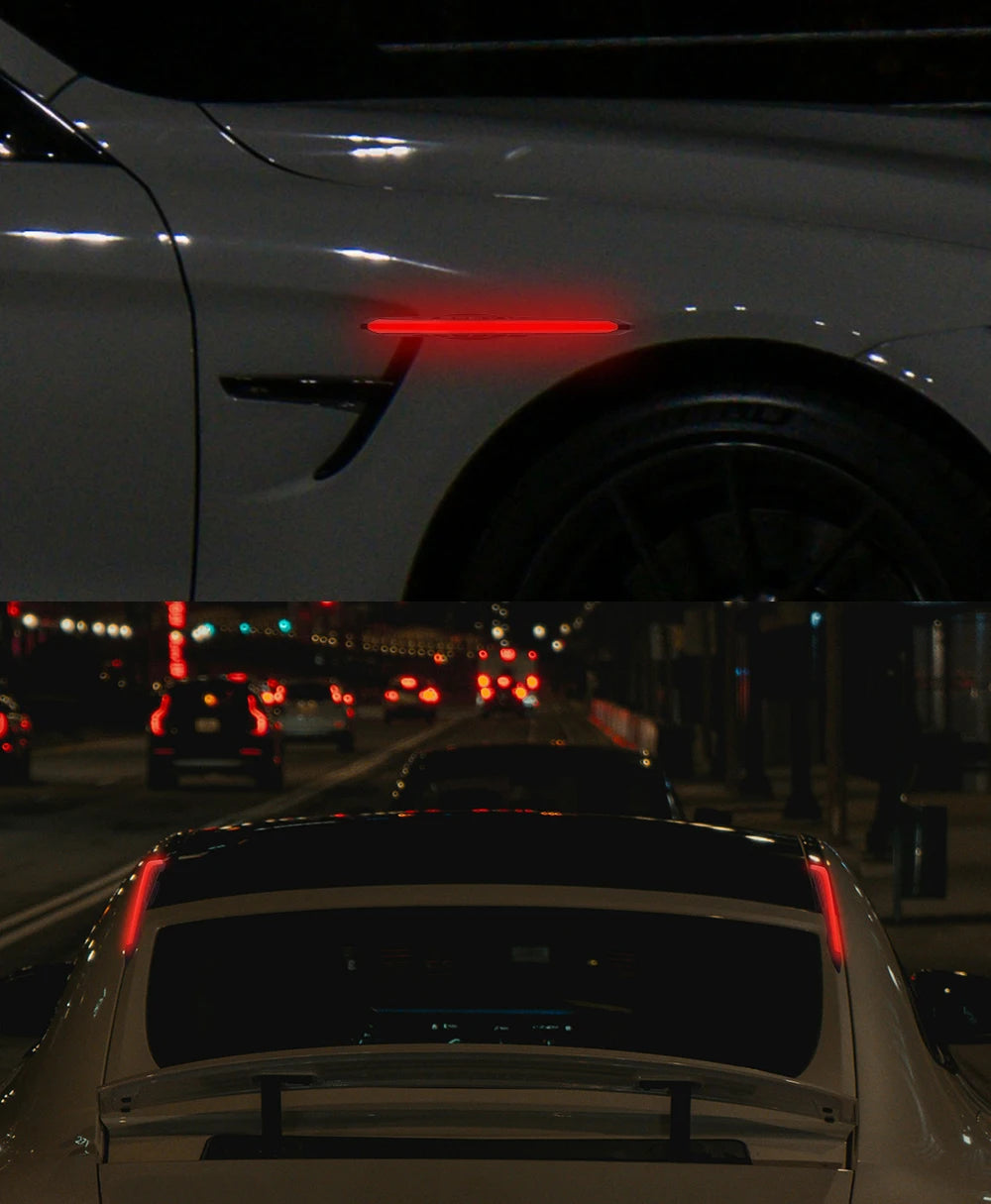 Motorcycle Front Side Spoiler Winglets with LED Light