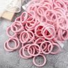 50-Pack Solid Color Elastic Hair Ties for Women & Girls