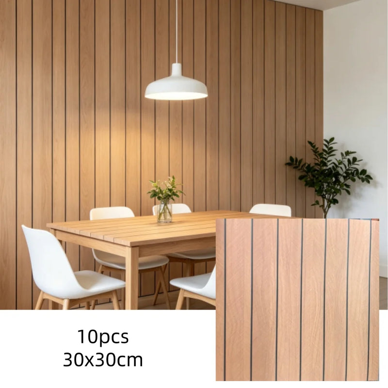 3D Wandpaneele mit Holzoptik – Abziehbar & Selbstklebend