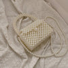 Pearl-Embellished Crossbody Clutch