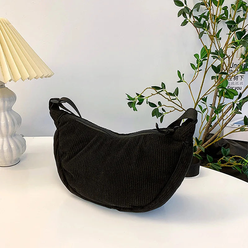 Women's Corduroy Hobo Shoulder Bag