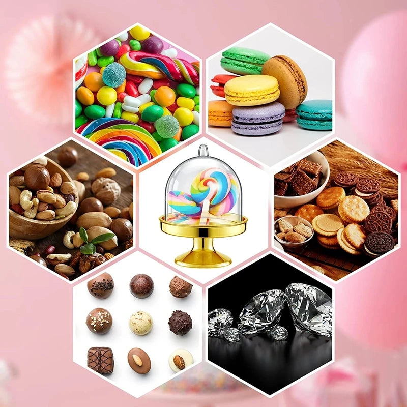 Mini Candy Cupcake Stand Holder with Clear Dome Lid
