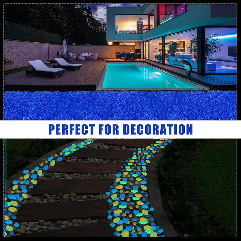 Glow-in-the-Dark Resin Pebbles for Garden & Home Decor