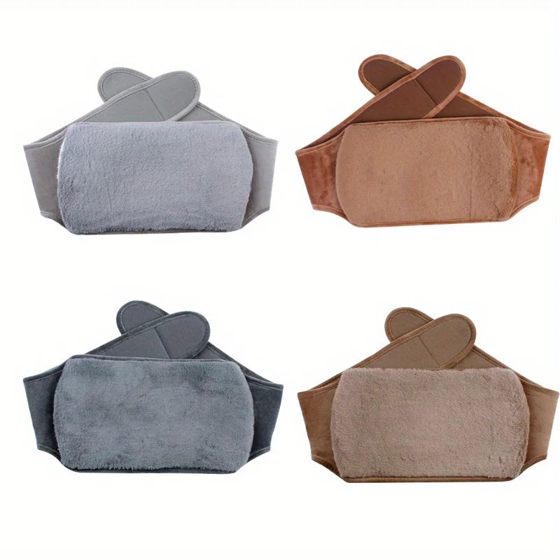 Cozy Plush Hot Water Bottle with Soft Cover – Reusable Hand Warmer & Pain Relief