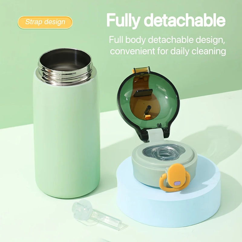 Minimalist Insulated Water Bottle with Pop-Up Straw Lid