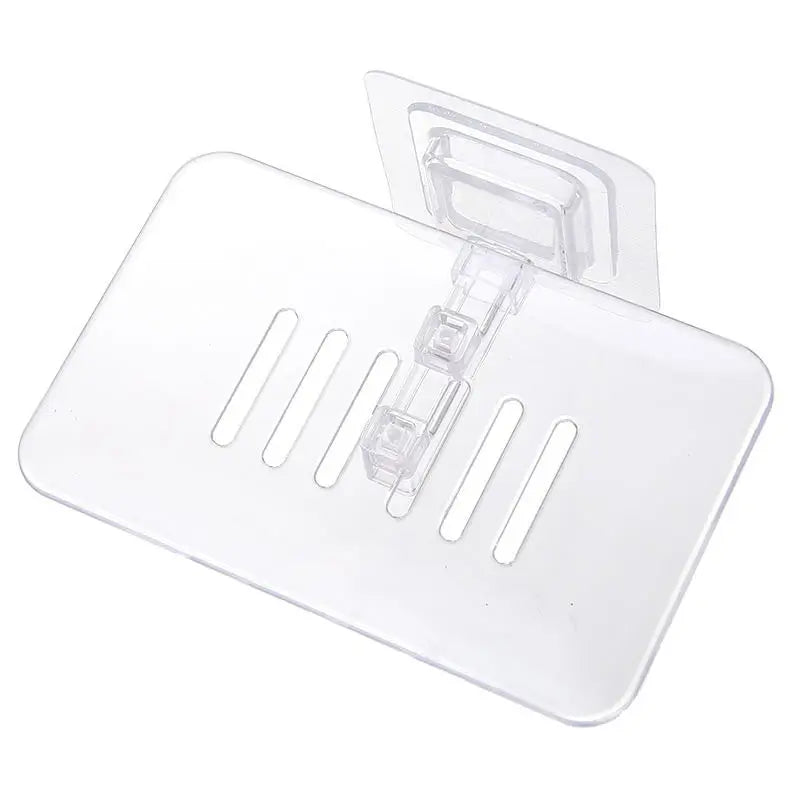 No-Drill Adhesive Soap Holder with Drainage Tray