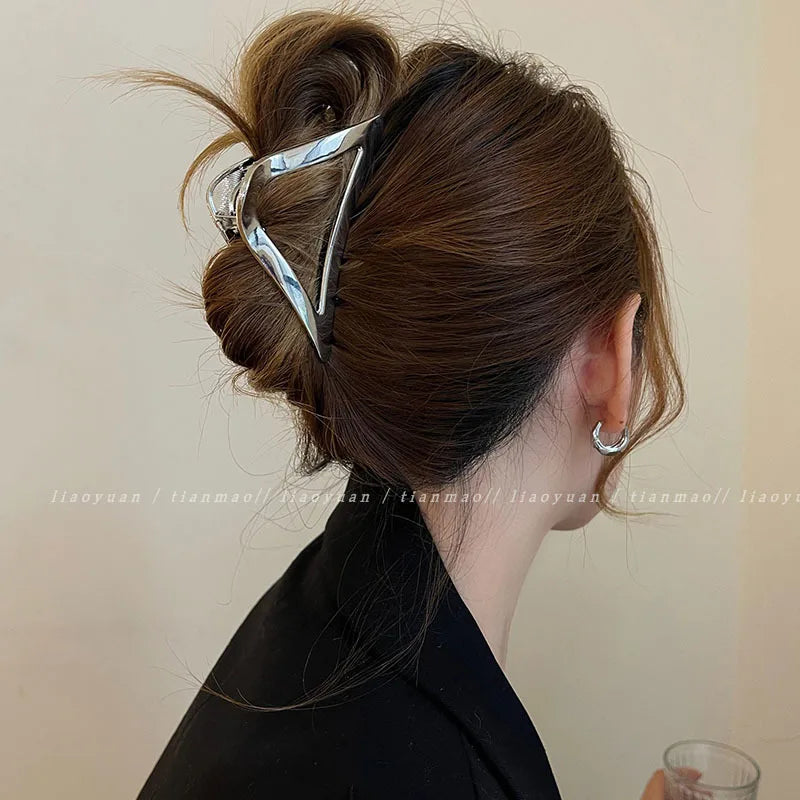 Gold S-Shaped Metal Hair Claw