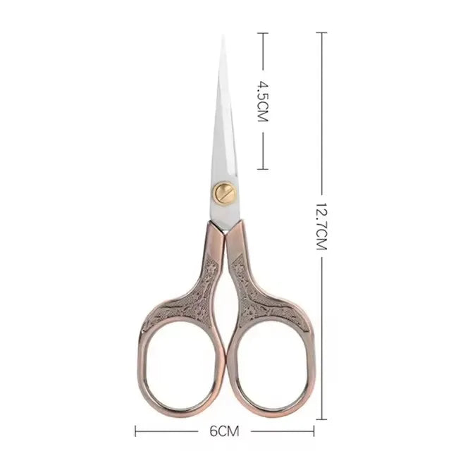 Vintage Stainless Steel Sewing Scissors for Fabric and Embroidery