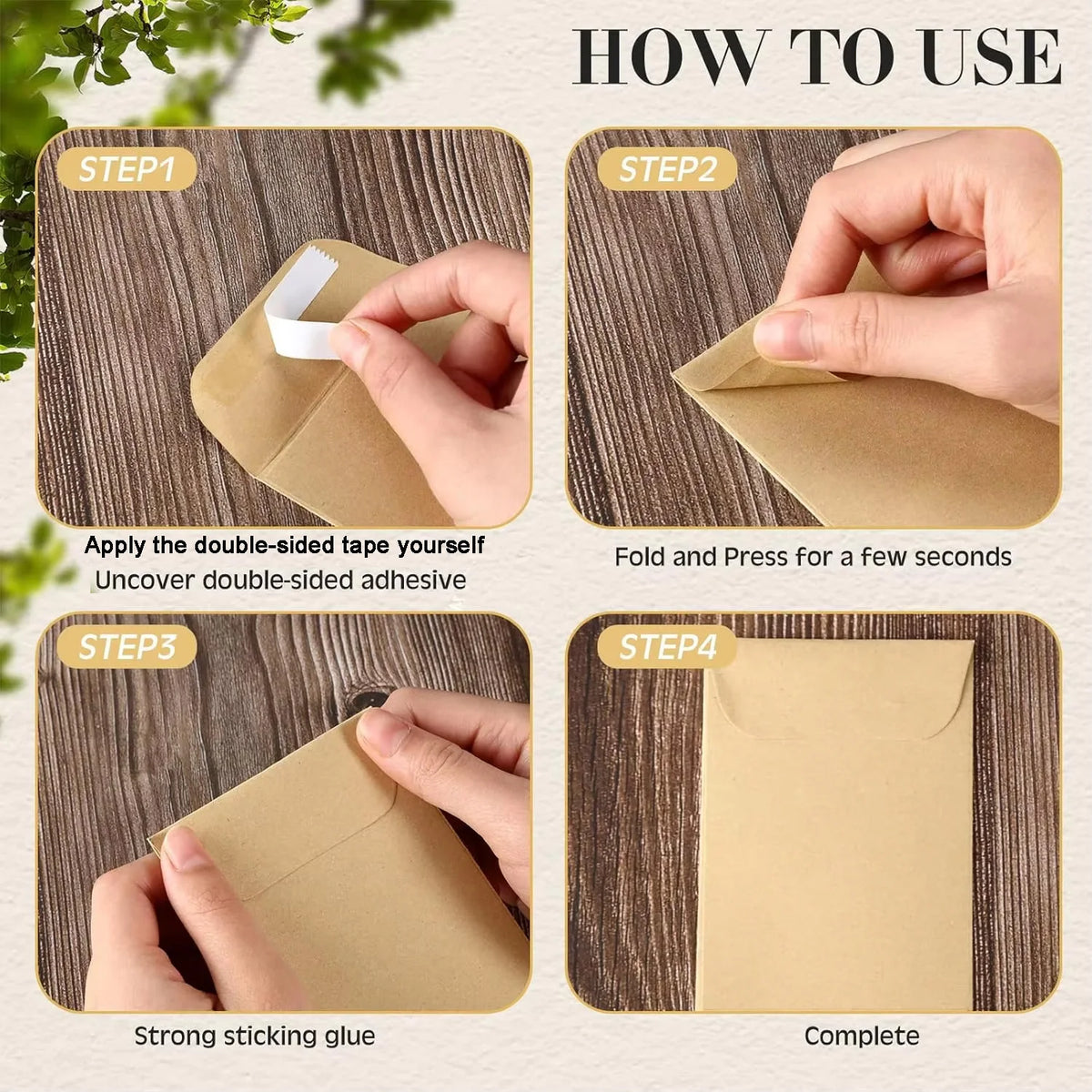 Resealable Seed Saving Envelopes for Organized Gardening (Pack of 100)