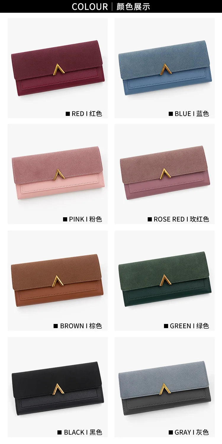 Women's Tri-Fold PU Leather Wallet with Coin Pocket