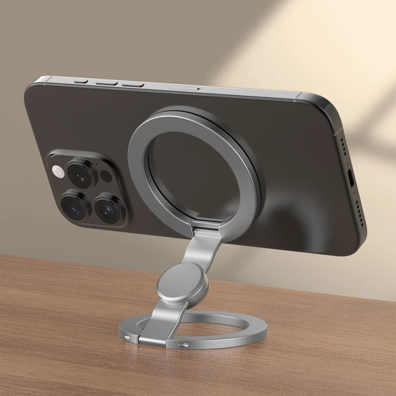 Foldable Magnetic Phone Stand with 360° Rotation