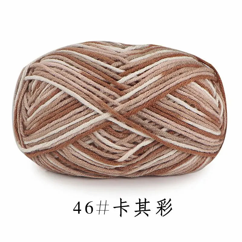Section-Dyed Milk Cotton Yarn for Knitting and Crochet