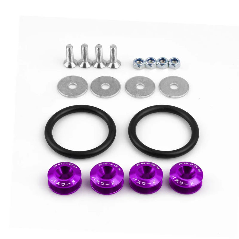 Aluminum Quick Release Fastener Kit for Car Bumpers & Hatch Lids