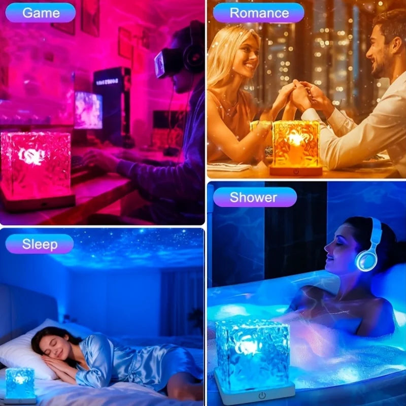 Rechargeable LED Wave Projector Lamp