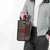 Vintage Leather Men's Clutch Bag with Detachable Waist Strap