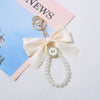 Zinc Alloy Bow Keychain with Carrying Loop