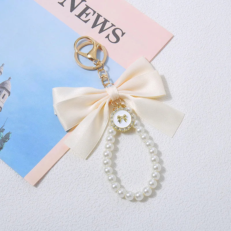 Zinc Alloy Bow Keychain with Carrying Loop