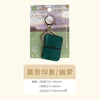 Mini PU Leather Journal Keychain with Keyring