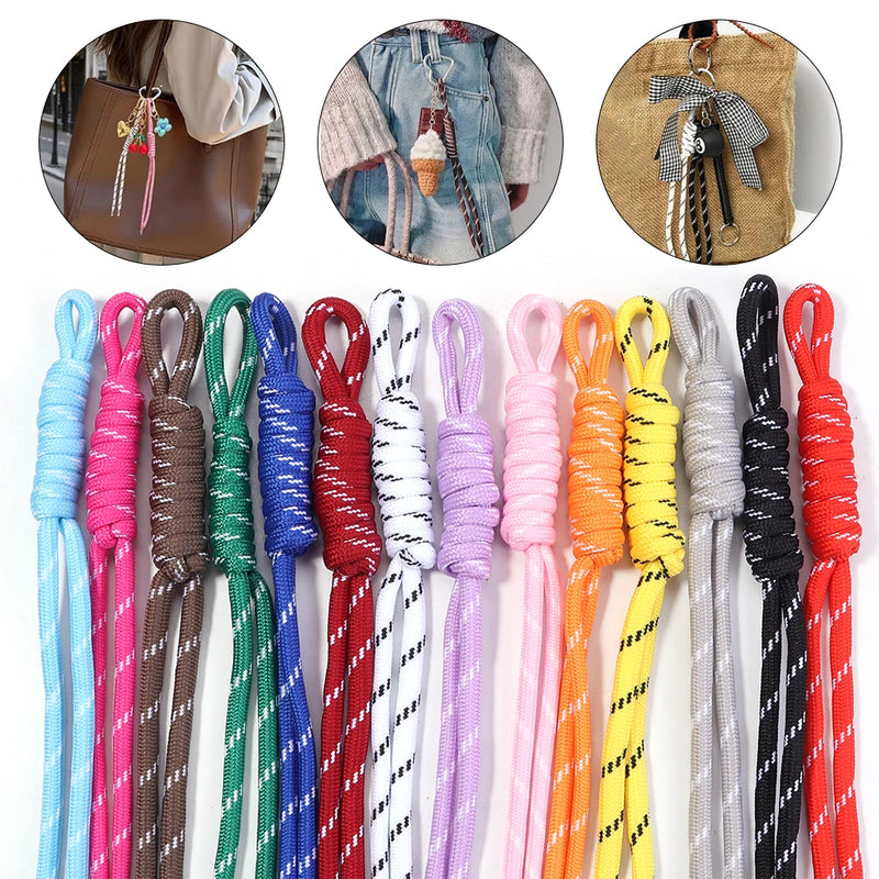 Colorful Braided Nylon Keychain Lanyards