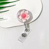 Floral Retractable Badge Reel with Clear ID Holder