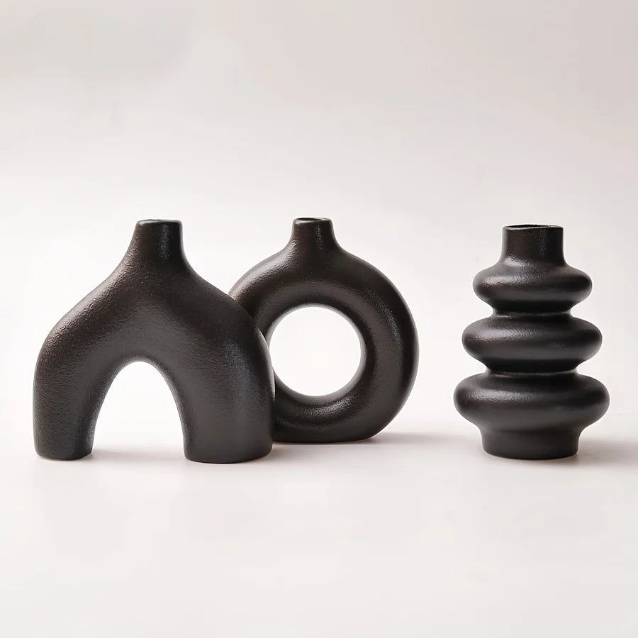 Bohemian Ceramic Vase Set for Home Decor