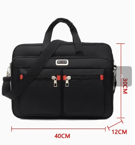 Classic Oxford Laptop Briefcase with Multiple Pockets